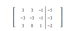 <strong>Represent the system of equations with an augmented matrix: </strong> A) B) C) D) E) none of these
