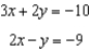 <strong>Represent the system of equations with an augmented matrix. Solve the system by rewriting the matrix in reduced row echelon form. - </strong> A) (4, -1) B) (-5, 1) C) ( -4, 1) D) infinitely many solutions E) no solution