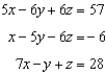 Use an algebraic method to determine which of the ordered triples is a solution to the system.