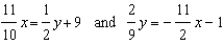 <strong>Write the system of equations in standard from, clearing all fractions: </strong> A) B) C) D) E) none of these