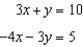 <strong>Solve the system of equations by substitution. - </strong> A) {7 ,-11} B) {7 ,-9} C) {8 ,-11} D) infinitely many solutions E) no solution