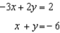 <strong>Use an algebraic method to determine for which, if any, system {-2 , -4} is a solution.</strong> A) B) C) D) E) none of these