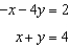 <strong>Use an algebraic method to determine for which, if any, system {6 , -2} is a solution.</strong> A) B) C) D) E) none of these