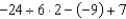 Evaluate:  
