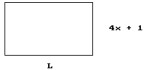 The area of the rectangle shown is given by the polynomial 20 x^{2}+37 x+8 , where the width is 4 x+ 1. Express the length of the rectangle in terms of x .