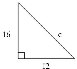 Find the unknown length in the right triangle. Simplify the answer if necessary. -