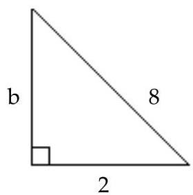 Find the unknown length in the right triangle. Simplify the answer if necessary. - 