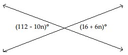 Solve the problem. -Find the measures of the vertical angles.
