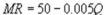 <strong>Kate's Great Crete (KGC) is a local monopolist of ready-mix concrete. Its annual demand function is   , where P is the price, in dollars, of a cubic yard of concrete and Q is the number of cubic yards sold per year. What is KGC's marginal revenue function?</strong> A)   B)   C)   D)   <div style=padding-top: 35px> 