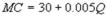<strong>Suppose Kate's Great Crete (KGC) has annual variable costs of   and marginal costs of   , where Q is the number of cubic yards of concrete it produces per year. In addition, it has an avoidable fixed cost of $50,000 per year. KGC's demand function is?   . What is KGC's total cost function?</strong> A)   B)   C)   D)   <div style=padding-top: 35px> 