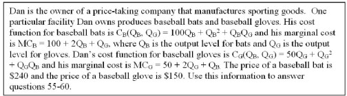 <strong>   -Refer to Figure above. What is Dan's total profit assuming he is producing both products at their profit-maximizing sales quantities?</strong> A) $3,600 B) $4,000 C) $4,400 D) $4,500 <div style=padding-top: 35px> 