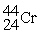 <strong>Choose the correct chemical symbol for an atom that contains 20 e<sup>?</sup> and 24 n.</strong> A) B) C) D)