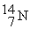 <strong>Place in the blank the letter of the correct response in each horizontal row of choices. -________ Number of protons in </strong> A) 7 B) 8 C) 14 D) 20