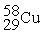 <strong>Place in the blank the letter of the correct response in each horizontal row of choices. -________ An atom of Cu containing an equal number of protons, neutrons and electrons</strong> A) B) C) D )