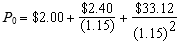<strong>Kramerica, Inc. Kramerica Inc. just paid its investors a dividend of $2.00. This growing company expects dividends to grow at 20% for the next 2 years. After year 2, dividends are expected to grow constantly at 5% per year. Investors require a 15% return on Kramerica stock. -What is the equation to price Kramerica stock?</strong> A) B) C) D)