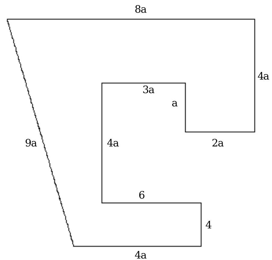 Solve the problem. -Find a polynomial for the perimeter of the figure.