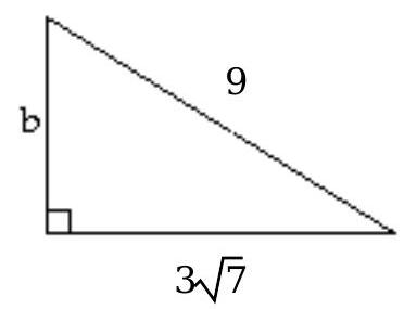 Find the length of the third side of the right triangle. Where appropriate, give both an exact answer and an approximation to three decimal places. -