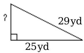 Solve the problem. Give an exact answer and an approximation to the nearest tenth. -The diagram below shows a rope connecting the top of a pole to the ground. How tall is the pole?   