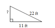 Solve the problem. Give an exact answer and an approximation to the nearest tenth. -A painter leans a ladder against one wall of a house. At what height does the ladder touch the wall?   