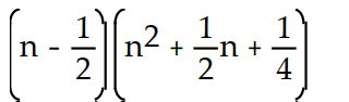 <strong>Factor. - n^{3}-\frac{1}{8} </strong> A) B) C) D)