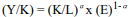 <strong>Which of the following is the correct form of the Cobb-Douglas production function?</strong> A) B) C) D)