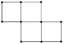 Use the following to answer Questions: Add wiggly edges to find an efficient eulerization of the following graphs. -