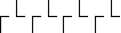 <strong>Assume the following pattern continues in both directions. What isometries preserve the pattern? </strong> A) translation only B) translation and horizontal reflection only C) translation and glide reflection only D) translation, glide reflection, and vertical reflection