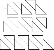 Assume the pattern continues in all directions. What are the isometries of the pattern?