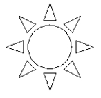 For the shape below, determine how many lines of symmetry exist.