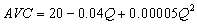 A competitive firm has estimated its average variable cost function as Its total fixed cost is $500. -The marginal cost function associated with this AVC function is SMC = ________________.