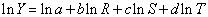 <strong>refer to the following computer output from estimating the parameters of the nonlinear model The computer output from the regression analysis is: -The nonlinear relation can be transformed into the following linear regression model:</strong> A) B) C) D)