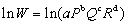 <strong>refer to the following nonlinear model which relates W to P, Q, and R: The computer output form the regression analysis is: -The nonlinear relation can be transformed into the following linear regression model:</strong> A) B) C) D)