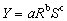 4-4F Suppose Y is related to R and S in the following nonlinear way: Twenty-six observations are used to obtain the following regression results: -In order to estimate the parameters a, b, and c, the equation must be transformed into the form: ___________________________________.