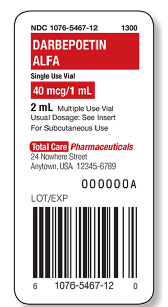 <strong>Calculate the amount to administer using a tuberculin syringe: _____. Ordered: Darbepoetin Alfa 12.5 mcg subcut weekly On hand: See label  </strong> A) 0.3125 mL B) 3.125 mL C) 0.31 mL D) 3.13 mL <div style=padding-top: 35px> 