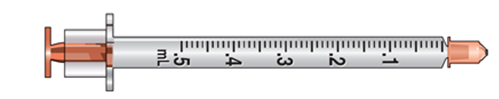 <strong>The amount to administer is 0.48 mL. Select the correct syringe: _______________.</strong> A)   B)   C)   <div style=padding-top: 35px> 