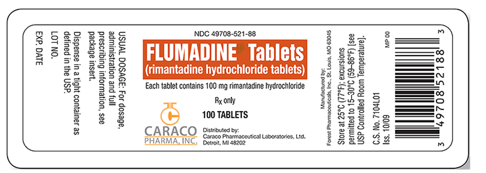 <strong>What is the dosage strength of Flumadine? </strong> A) not given B) 1 tablet C) 100 mg D)