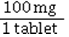 <strong>What is the dosage strength of Flumadine? </strong> A) not given B) 1 tablet C) 100 mg D)