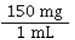 <strong>What is the dosage unit for amiodarone HCl? </strong> A) 1 mL B) C) 50 mg D)
