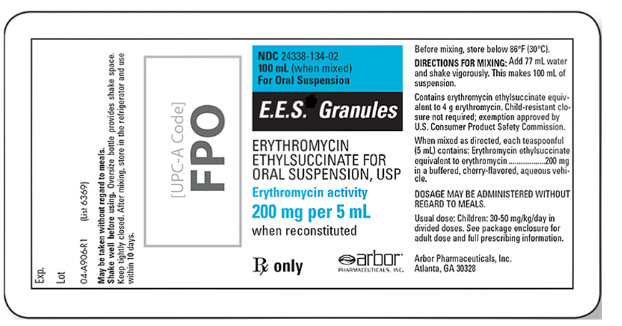 Ordered: E.E.S. Granules 360 mg q6hr. See label for dose on hand. The amount to administer is _______________.
