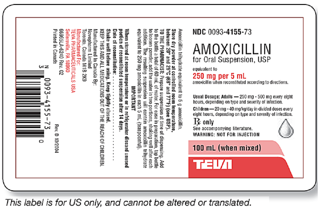 <strong>What are the reconstitution instructions for this medication? </strong> A) Add in 250 mL water in three portions. B) Add 5 mL water. C) Add 45 mL saline in two portions. D) Add 60 mL water in two portions.