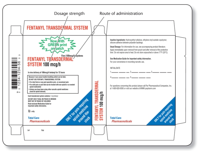 <strong>How much fentanyl is contained in each transdermal system? </strong> A) 100 mcg B) 10 mg C) 100 mg D) 5 mg