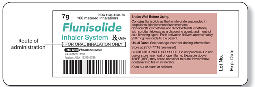 <strong>What dose of flunisolide is delivered with each activation of the inhaler? </strong> A) 7 g B) 100 inhalations C) 250 mcg D) 250 mg
