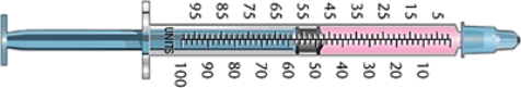 The amount of medication in this syringe is _______________ (use correct notation).  <div style=padding-top: 35px> 