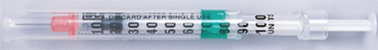 This insulin _______________ syringe is designed with features to prevent accidental needlestick injuries.  <div style=padding-top: 35px> 