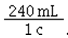 <strong>A conversion factor used for converting cups to milliliters is</strong> A) 1 c : 240 mL. B) C) 30 mL : 1 oz. D)