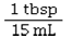 <strong>Which of the following is a correct conversion factor for converting milliliters to tablespoons?</strong> A) B) C) D)