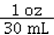 <strong>Which of the following is a correct conversion factor for converting fluid ounces to milliliters?</strong> A) B) C) D)