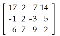 Find the transpose of the matrix. -  