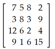 Find the transpose of the matrix. -  