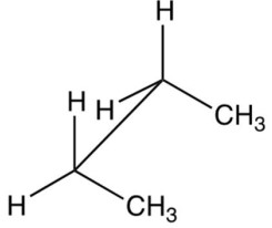The sawhorse drawing of butane below is the  